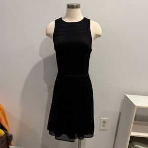 Banana Republic Black Textured Mini Dress